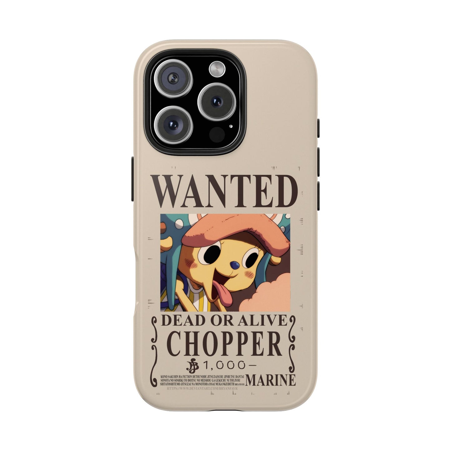 One Piece Wanted Chopper Bounty iPhone Cases