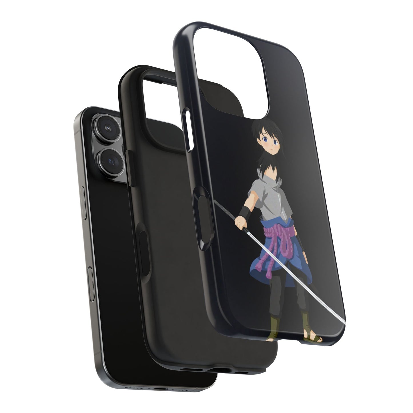 Black Hair Sword Sharingan Sasuke Uchiha Mangekyō Sharingan Anime Naruto iPhone Cases