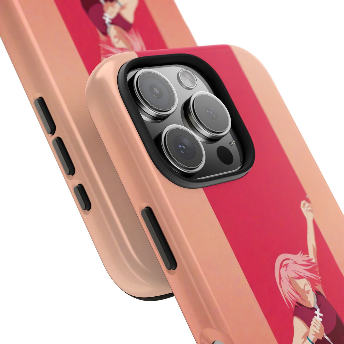 Minimalist Pink Hair Sakura Haruno Boruto Anime Naruto iPhone Cases