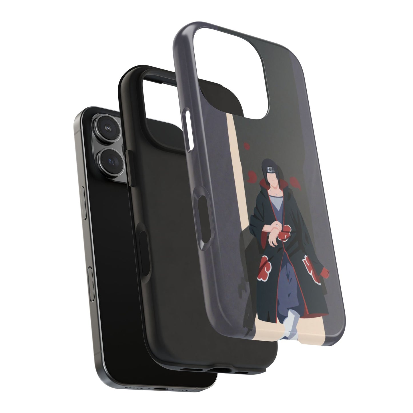 Minimalist Black Hair Uchiha Clan Akatsuki Itachi Uchiha Anime Naruto iPhone Cases
