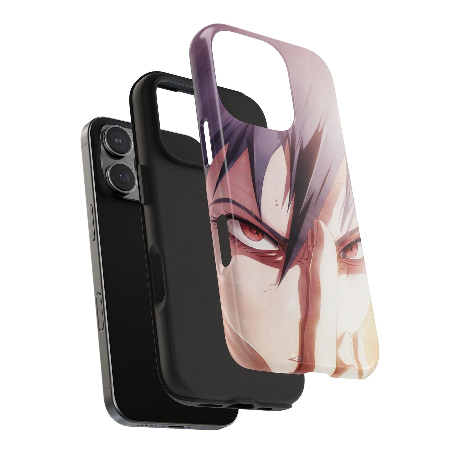 Black Hair Rinnegan Sharingan Sasuke Uchiha Anime Naruto iPhone Cases