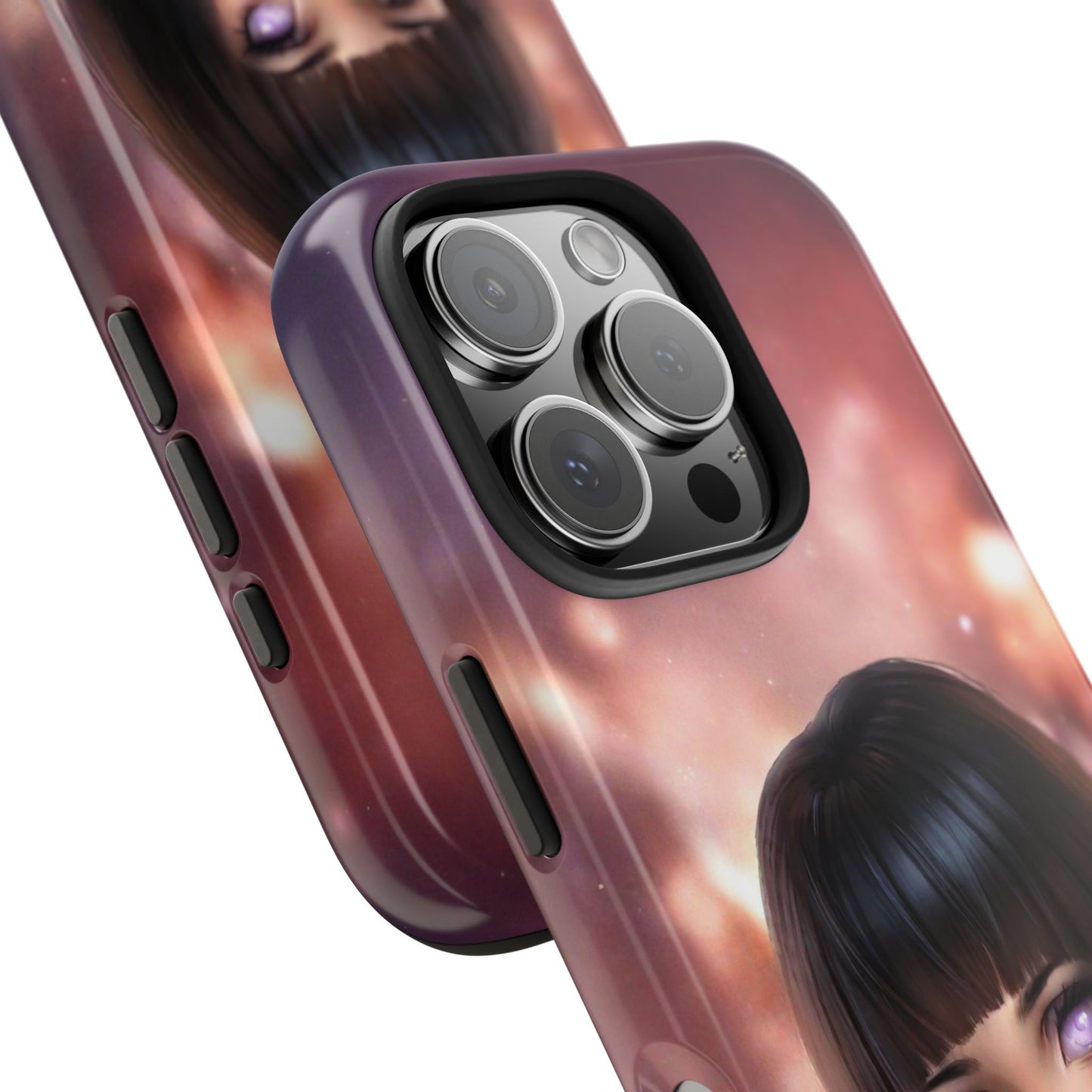 Black Hair Purple Eyes Hinata Hyuga Anime Naruto iPhone Cases