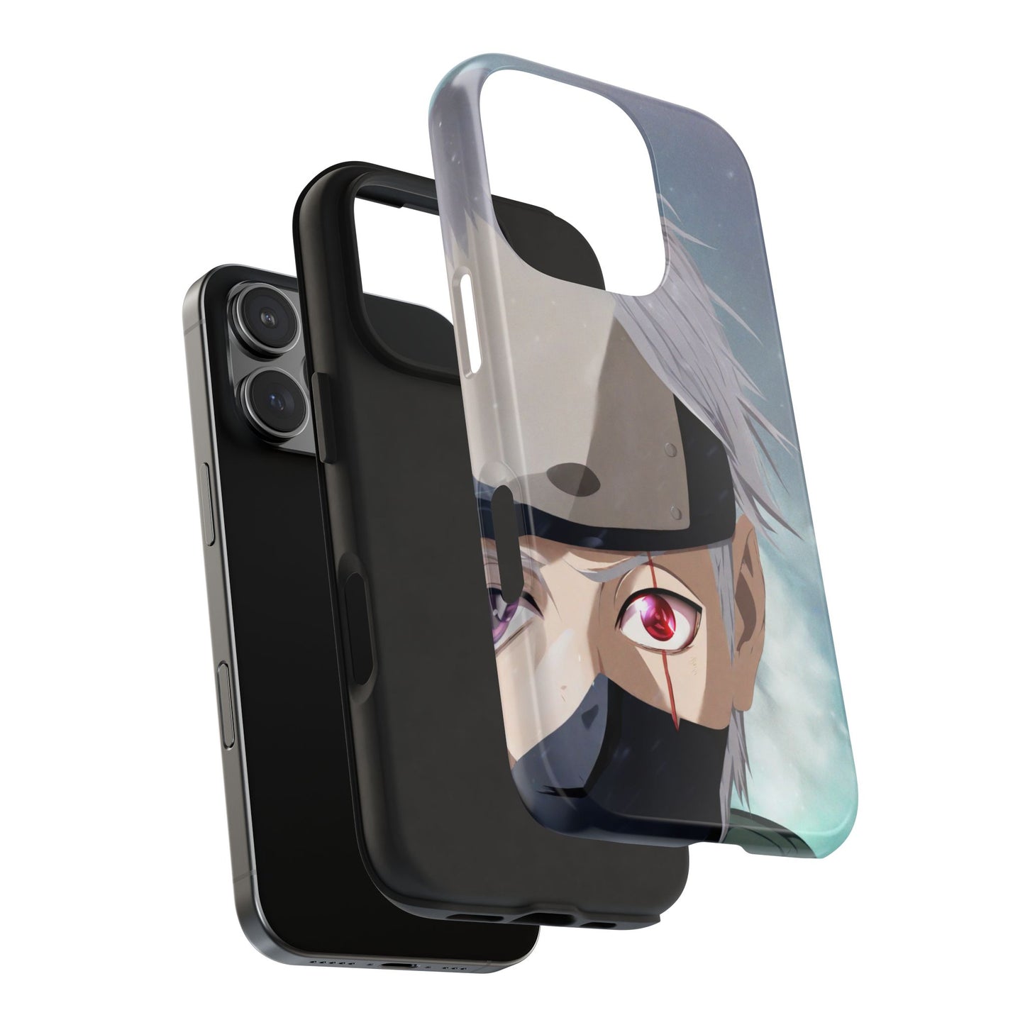 Scar Sharingan White Hair Kakashi Hatake Anime Naruto iPhone Cases