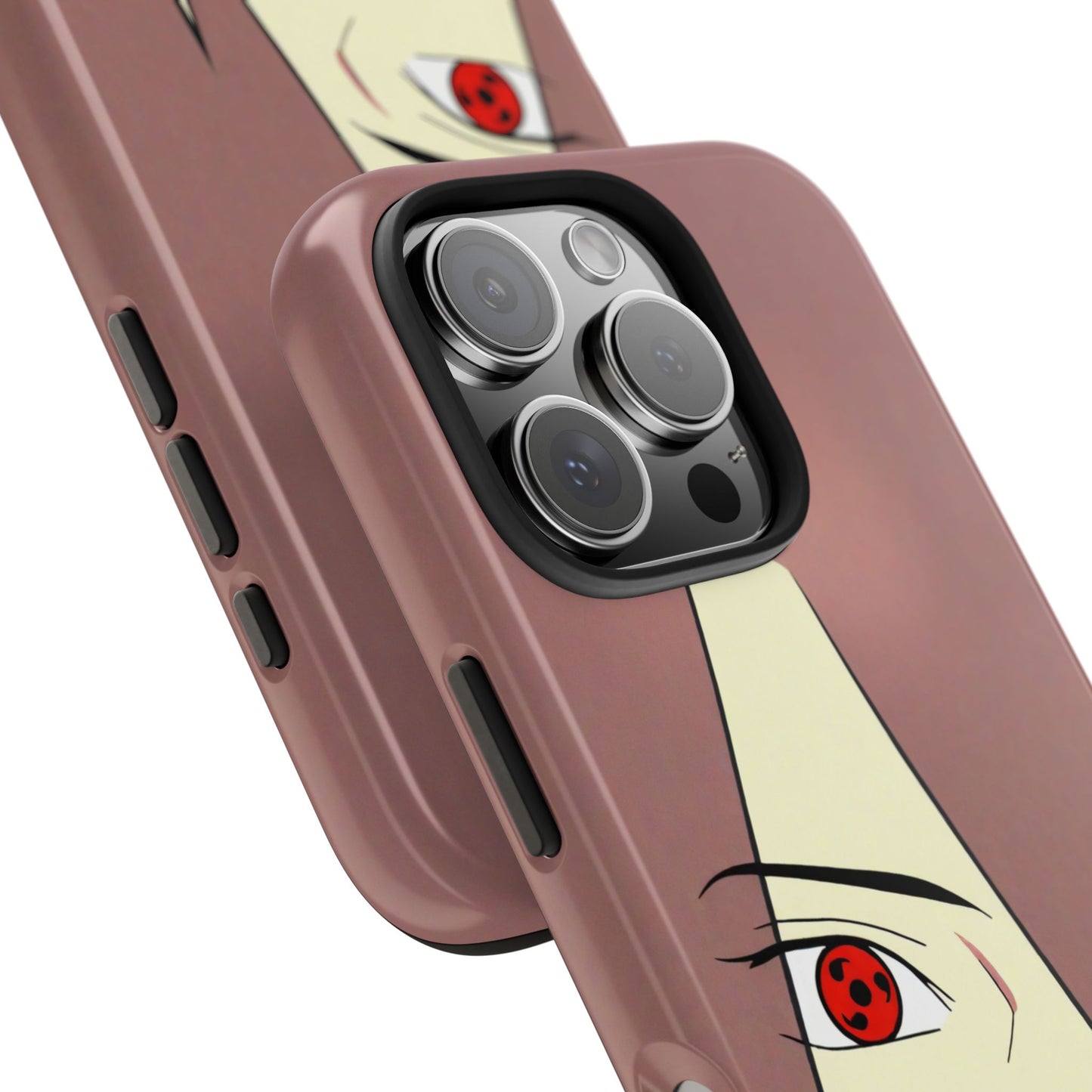 Minimalist Black Hair Sharingan Sasuke Uchiha Anime Naruto iPhone Cases