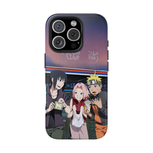 Sasuke Uchiha Naruto Uzumaki Sakura Haruno Anime Naruto iPhone Cases
