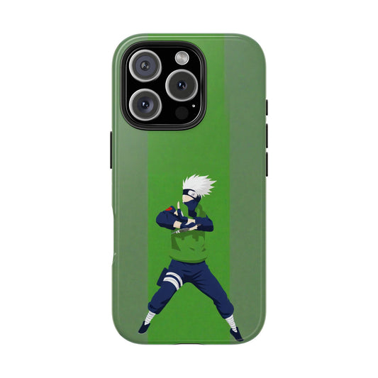 White Hair Minimalist Kakashi Hatake Anime Naruto iPhone Cases