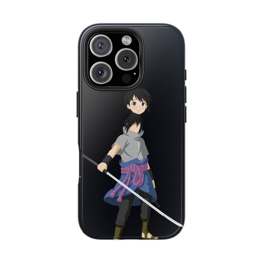 Black Hair Sword Sharingan Sasuke Uchiha Mangekyō Sharingan Anime Naruto iPhone Cases